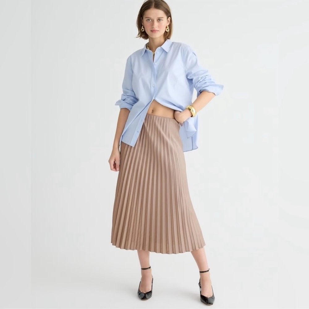 J.Crew Marcia pleated slip skirt